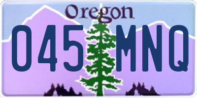 OR license plate 045MNQ