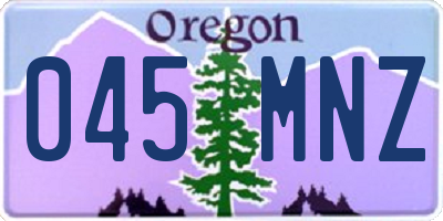 OR license plate 045MNZ