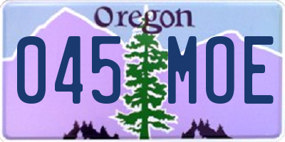 OR license plate 045MOE