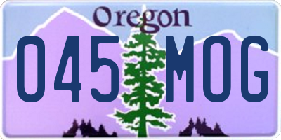 OR license plate 045MOG
