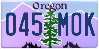 OR license plate 045MOK