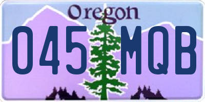 OR license plate 045MQB