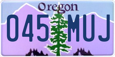 OR license plate 045MUJ