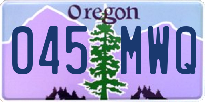 OR license plate 045MWQ