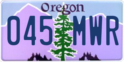 OR license plate 045MWR