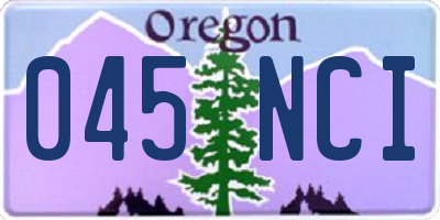 OR license plate 045NCI