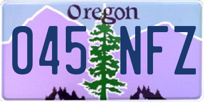 OR license plate 045NFZ