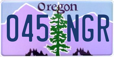 OR license plate 045NGR