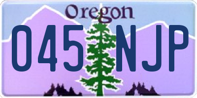 OR license plate 045NJP