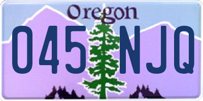 OR license plate 045NJQ