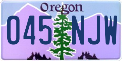 OR license plate 045NJW