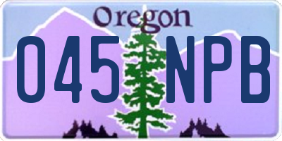 OR license plate 045NPB
