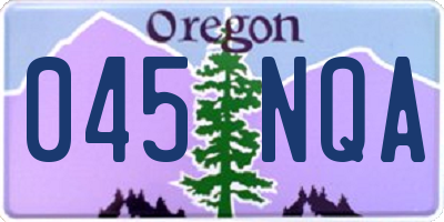 OR license plate 045NQA