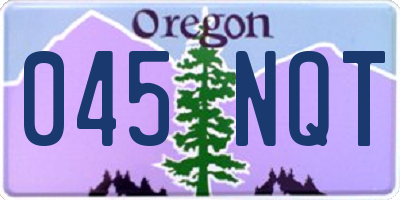 OR license plate 045NQT