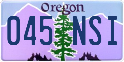 OR license plate 045NSI