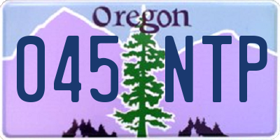 OR license plate 045NTP