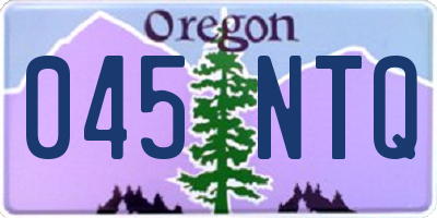 OR license plate 045NTQ