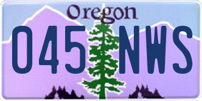 OR license plate 045NWS