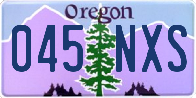 OR license plate 045NXS