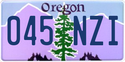 OR license plate 045NZI