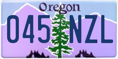 OR license plate 045NZL