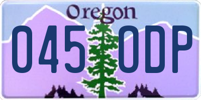 OR license plate 045ODP