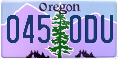 OR license plate 045ODU