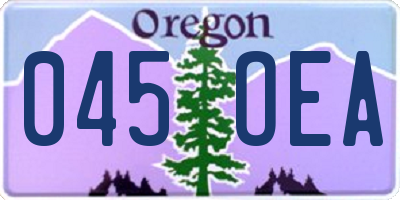 OR license plate 045OEA