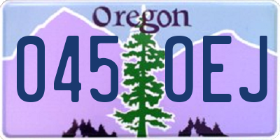 OR license plate 045OEJ