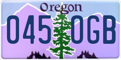 OR license plate 045OGB