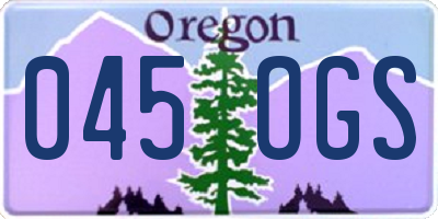 OR license plate 045OGS