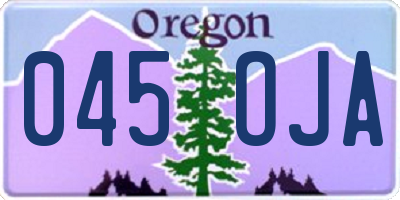OR license plate 045OJA