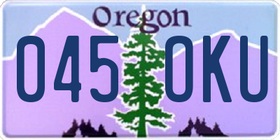 OR license plate 045OKU