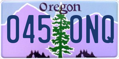 OR license plate 045ONQ