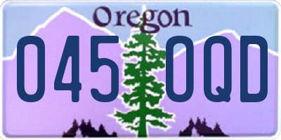 OR license plate 045OQD