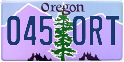 OR license plate 045ORT