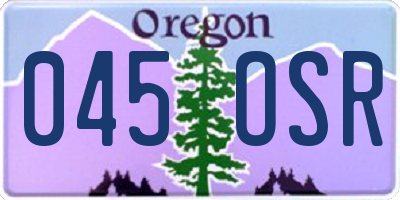 OR license plate 045OSR