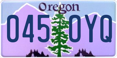 OR license plate 045OYQ