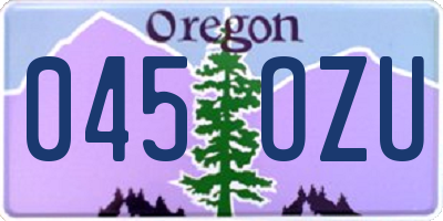 OR license plate 045OZU