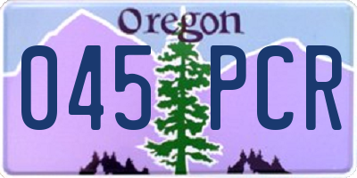 OR license plate 045PCR