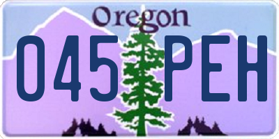 OR license plate 045PEH