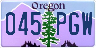OR license plate 045PGW