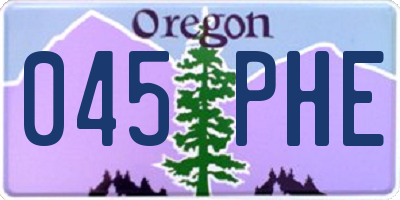 OR license plate 045PHE
