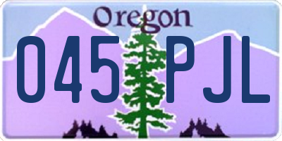 OR license plate 045PJL