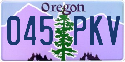 OR license plate 045PKV