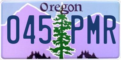 OR license plate 045PMR