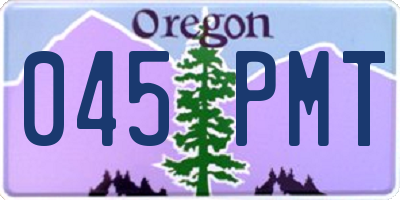 OR license plate 045PMT