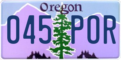 OR license plate 045POR