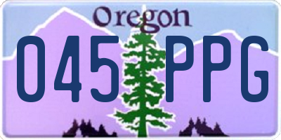 OR license plate 045PPG