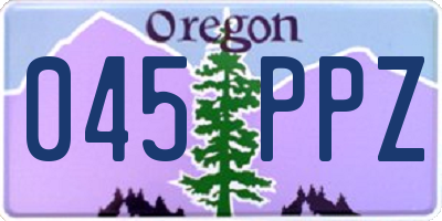 OR license plate 045PPZ